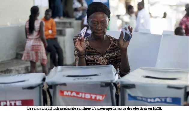La communauté internationale continue d’encourager la tenue des élections en Haïti
